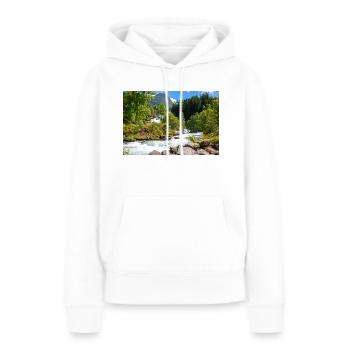 Geiranger panorama Storseterfossen Norwegen - Frauen Premium Bio Hoodie - Weiß - Vorne - Julia (174cm)