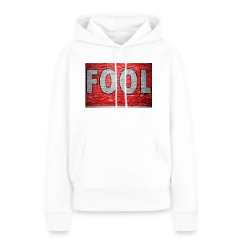 Fool Graffiti - Women’s Premium Organic Hoodie - white - Front - Julia (174cm)