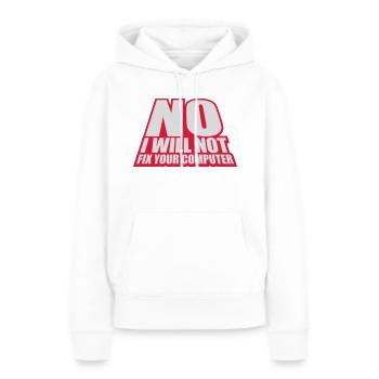 Ne pas réparer votre ordinateur - Sweat à capuche Premium bio Femme - blanc - Devant - Julia (174cm)