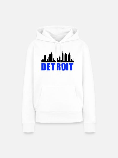 Detroit - Frauen Premium Bio Hoodie - Weiß
