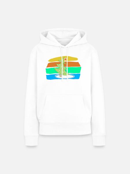 Weihnachtsbaum - Frauen Premium Bio Hoodie - Weiß