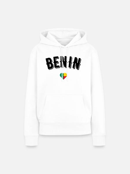 Benin - Frauen Premium Bio Hoodie - Weiß