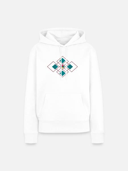 Originelles Design - Frauen Premium Bio Hoodie - Weiß