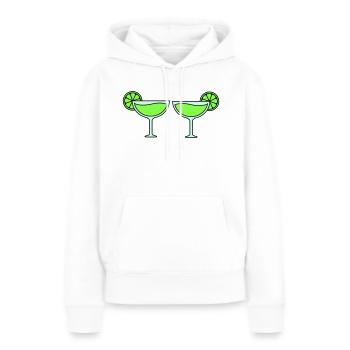Cocktails - Sweat à capuche Premium bio Femme - blanc - Devant - Julia (174cm)