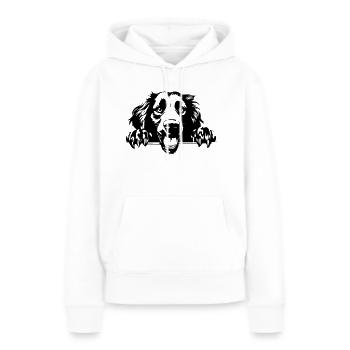 Retriever fidèle - Sweat à capuche Premium bio Femme - blanc - Devant - Julia (174cm)