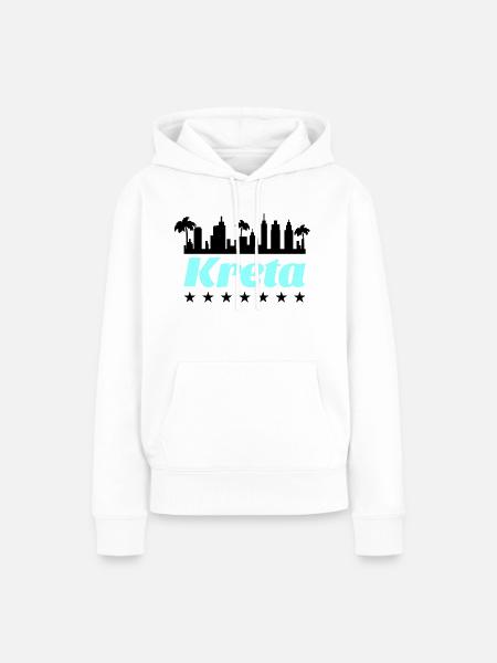 kreta - Frauen Premium Bio Hoodie - Weiß