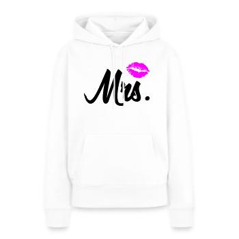 Madame - Sweat à capuche Premium bio Femme - blanc - Devant - Julia (174cm)