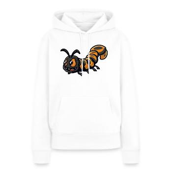 Mille-pattes - Sweat à capuche Premium bio Femme - blanc - Devant - Julia (174cm)