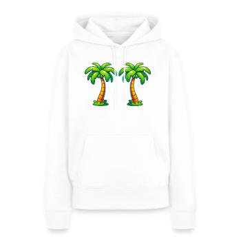 palmen - Frauen Premium Bio Hoodie - Weiß - Vorne - Julia (174cm)