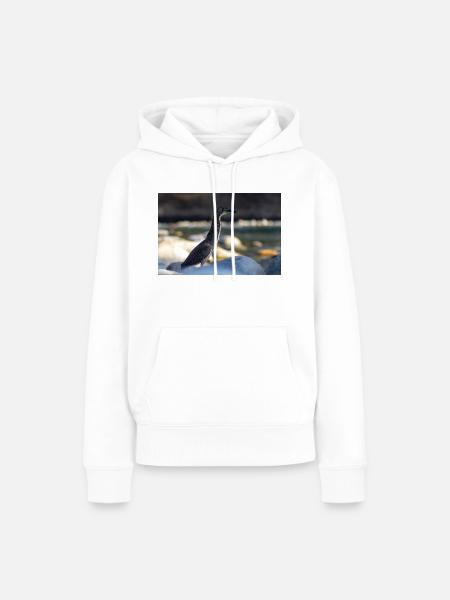 Der Reiher - Frauen Premium Bio Hoodie - Weiß