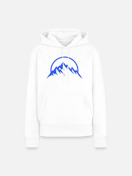 berge - Frauen Premium Bio Hoodie - Weiß