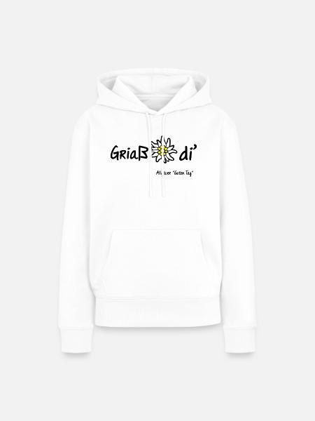 Griaß di' | Allgäu Tassen & Zubehör - Frauen Premium Bio Hoodie - Weiß