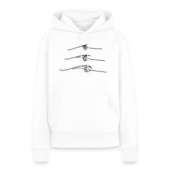 breaking wave - Frauen Premium Bio Hoodie - Weiß - Vorne - Julia (174cm)