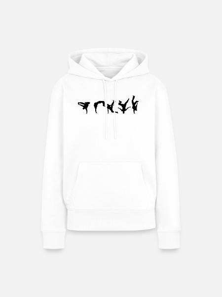 breakdance - Frauen Premium Bio Hoodie - Weiß