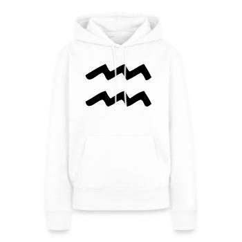 Sternzeichen Wassermann - Frauen Premium Bio Hoodie - Weiß - Vorne - Julia (174cm)