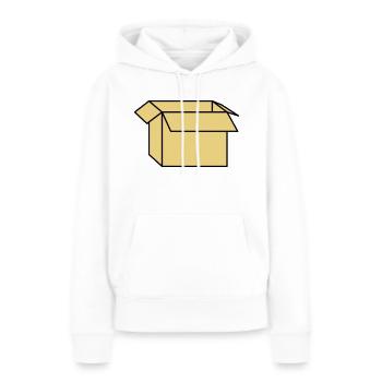 Carton - Sweat à capuche Premium bio Femme - blanc - Devant - Julia (174cm)