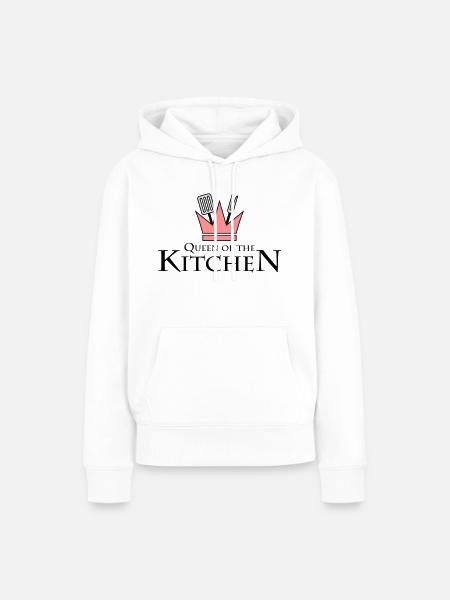 Queen Of The Kitchen - Frauen Premium Bio Hoodie - Weiß