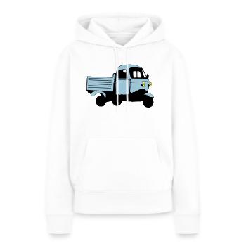Ape tricycle Tee shirts - Sweat à capuche Premium bio Femme - blanc - Devant - Julia (174cm)