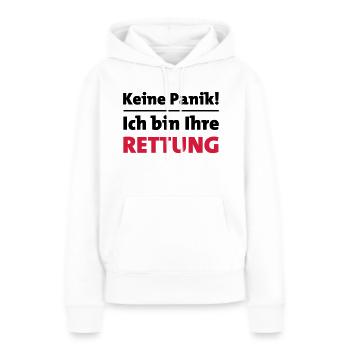 Rettung - Frauen Premium Bio Hoodie - Weiß - Vorne - Julia (174cm)