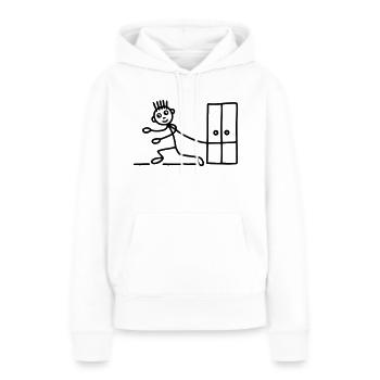 Möbelpacker - Umzugsfirma - Frauen Premium Bio Hoodie - Weiß - Vorne - Julia (174cm)