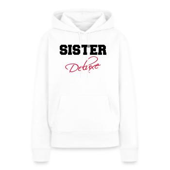 Sister Deluxe - Sweat à capuche Premium bio Femme - blanc - Devant - Julia (174cm)
