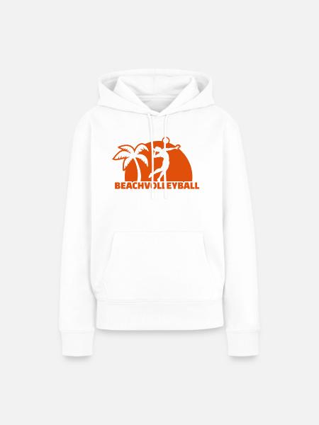 Beachvolleyball - Frauen Premium Bio Hoodie - Weiß