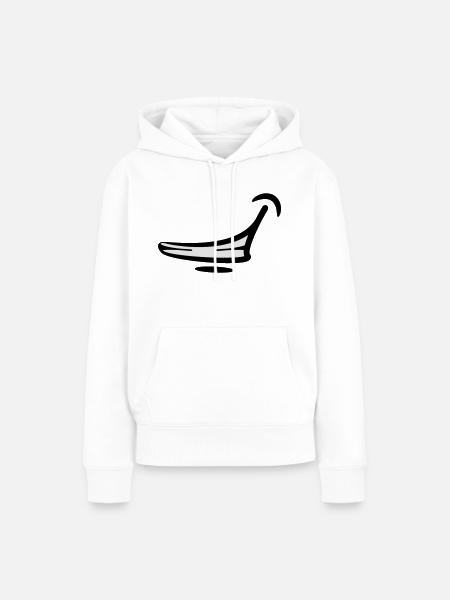 mund grinsen - Frauen Premium Bio Hoodie - Weiß