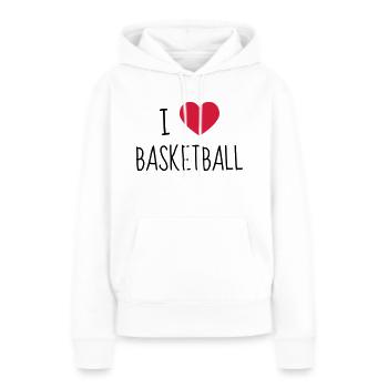 Basketball - Basket ball - Basket-ball - Baskette - Frauen Premium Bio Hoodie - Weiß - Vorne - Julia (174cm)