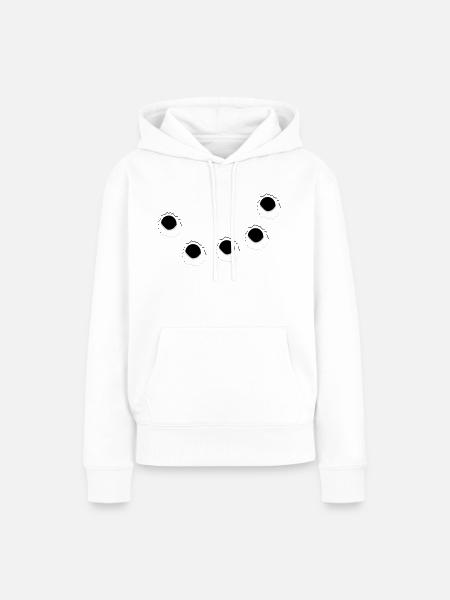 Löcher waffen schüsse - Frauen Premium Bio Hoodie - Weiß