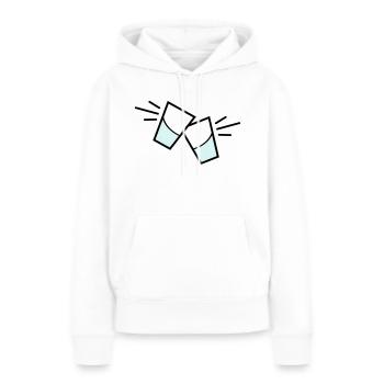 vodka glas - Frauen Premium Bio Hoodie - Weiß - Vorne - Julia (174cm)