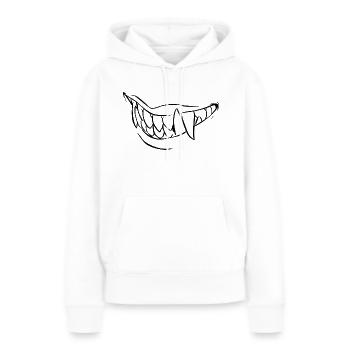 vampire - Sweat à capuche Premium bio Femme - blanc - Devant - Julia (174cm)