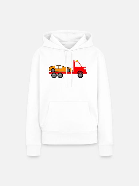 Truck - Frauen Premium Bio Hoodie - Weiß