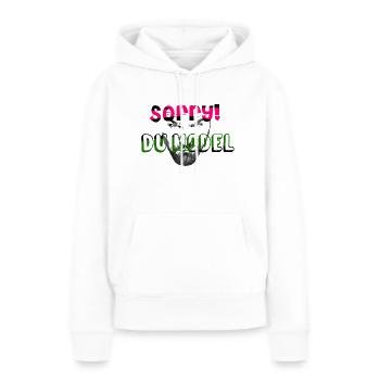 Sorry Du Model - Frauen Premium Bio Hoodie - Weiß - Vorne - Julia (174cm)