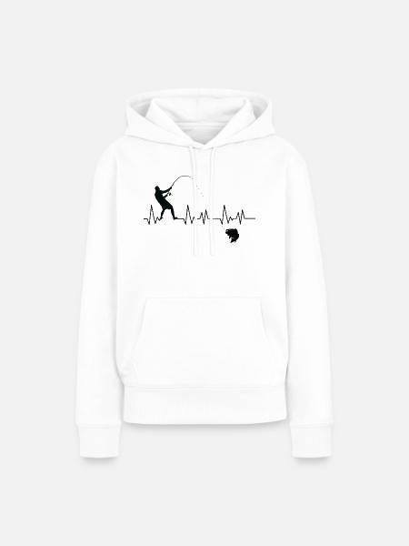 Angeln Fisch Angler Geschenksidee - Frauen Premium Bio Hoodie - Weiß