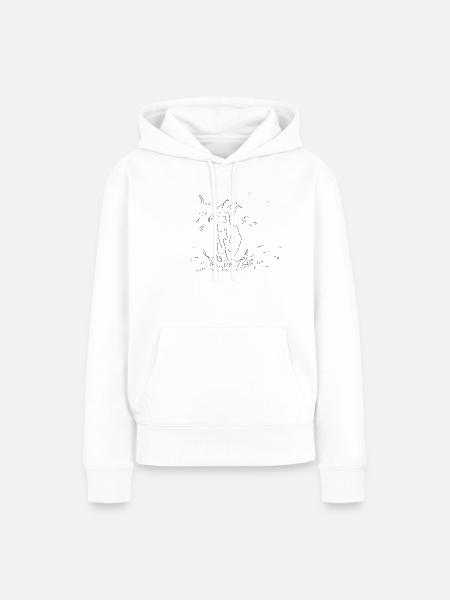 Synchro actions - Frauen Premium Bio Hoodie - Weiß