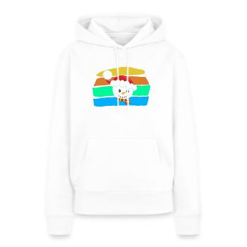Bonhomme de neige - Sweat à capuche Premium bio Femme - blanc - Devant - Julia (174cm)