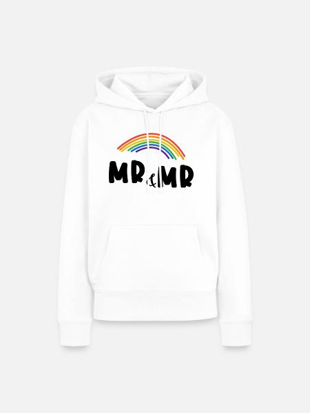 Herr und Herr Homo-Ehe. Geschenk - Frauen Premium Bio Hoodie - Weiß