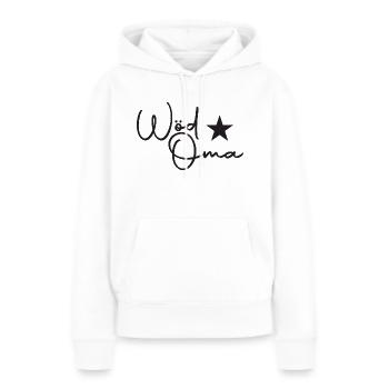 Wöd Oma - Frauen Premium Bio Hoodie - Weiß - Vorne - Julia (174cm)