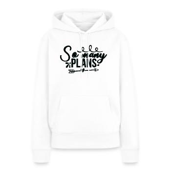 Tant de plans - Sweat à capuche Premium bio Femme - blanc - Devant - Julia (174cm)