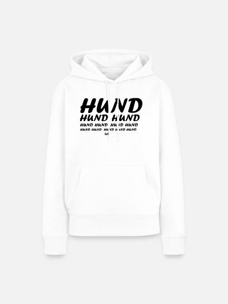 Dog Hund - Frauen Premium Bio Hoodie - Weiß