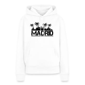 Madrid - Sweat à capuche Premium bio Femme - blanc - Devant - Julia (174cm)