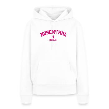 Rosenthal - Berlin - Deutschland - Germany - Frauen Premium Bio Hoodie - Weiß - Vorne - Julia (174cm)