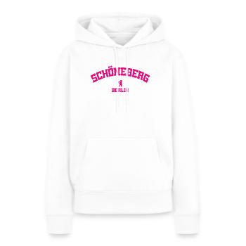 Schöneberg - Berlin - Deutschland - Germany - Frauen Premium Bio Hoodie - Weiß - Vorne - Julia (174cm)
