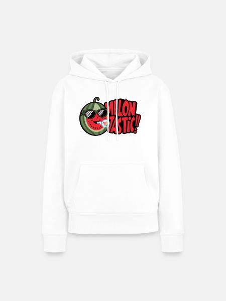 MELONE TASTIC - Frauen Premium Bio Hoodie - Weiß