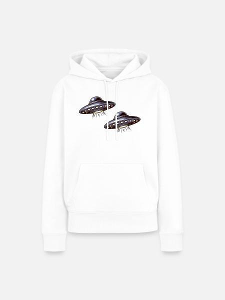 ufos - Frauen Premium Bio Hoodie - Weiß