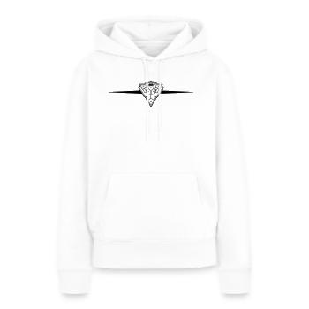 Ligne de signe de fête de la main - Sweat à capuche Premium bio Femme - blanc - Devant - Julia (174cm)