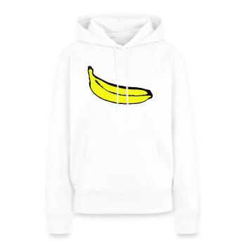 Banane - Frauen Premium Bio Hoodie - Weiß - Vorne - Julia (174cm)