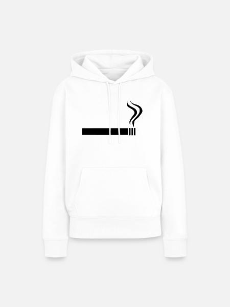 Zigarette - Rauchen - Frauen Premium Bio Hoodie - Weiß