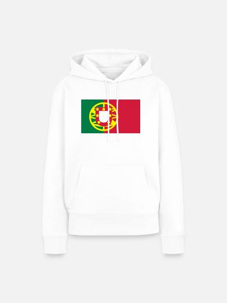portugiesische Fahne - Frauen Premium Bio Hoodie - Weiß