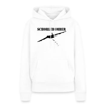 Schorlebomber - Frauen Premium Bio Hoodie - Weiß - Vorne - Julia (174cm)